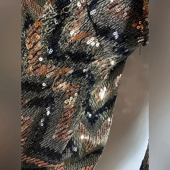 Ready for a party Zigzag Sequin Dress Forever 21 Sz 3X - Picture 3 of 8